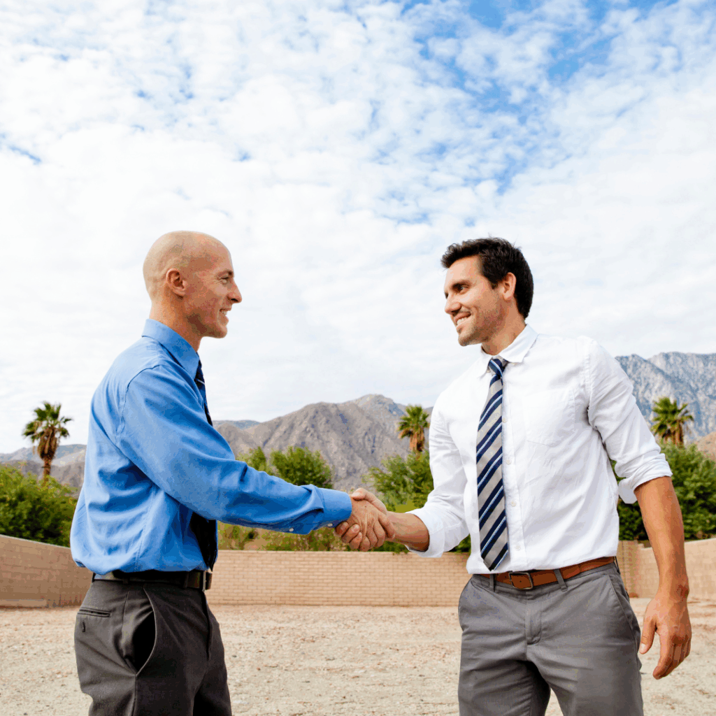 Two men shaking hands